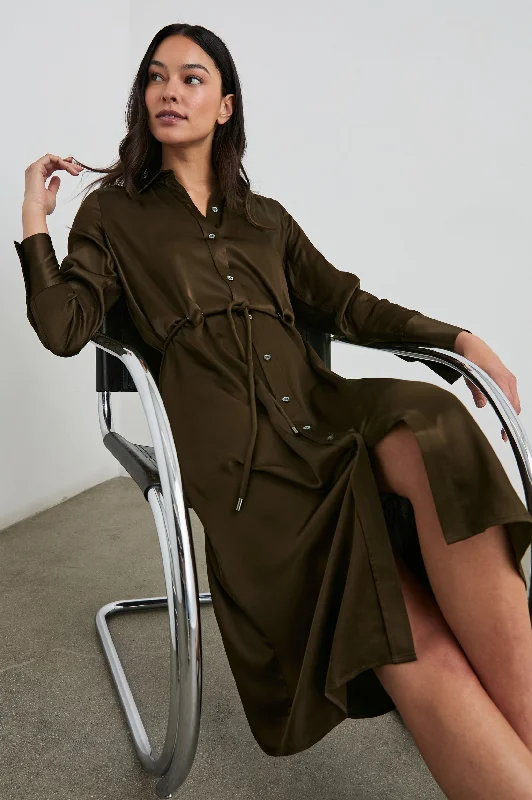 ANINA DRESS - DARK MOSS garde
