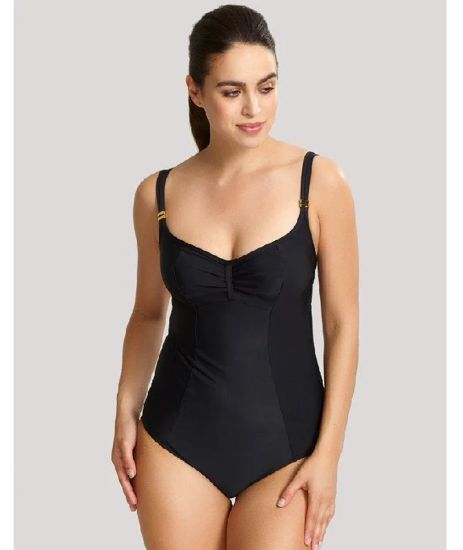 Panache Swimwear Anya Riva Balconnet Underwired Swimsuit - Black Practical Women's Quick - dry