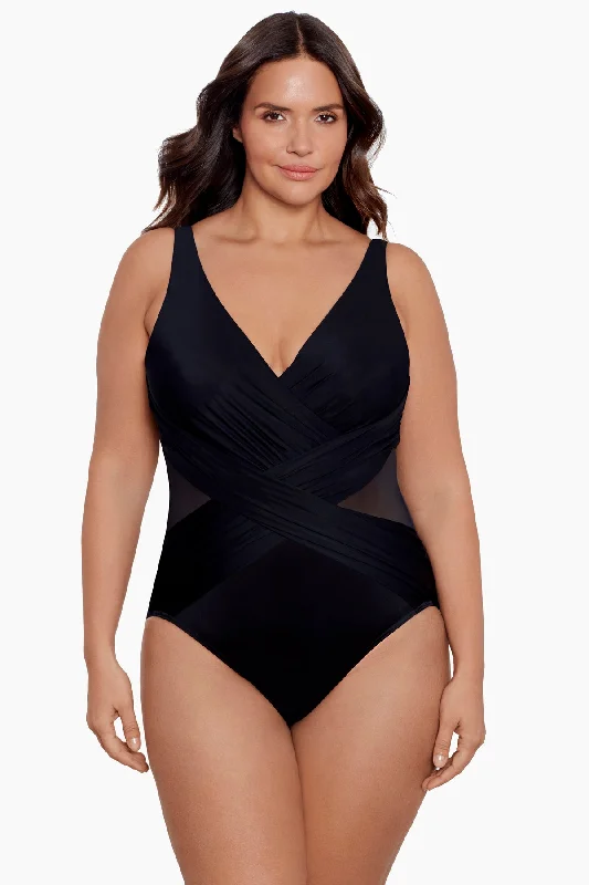 Plus Size Crossover One Piece Swimsuit Australian Beach