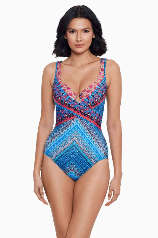 Casablanca Criss Cross Escape One Piece Swimsuit Refined Women's Hand - crafted