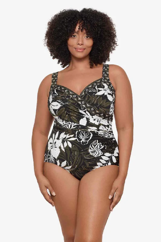Plus Size Elle Dorado Sanibel One Piece Swimsuit Feminine Women's Style 