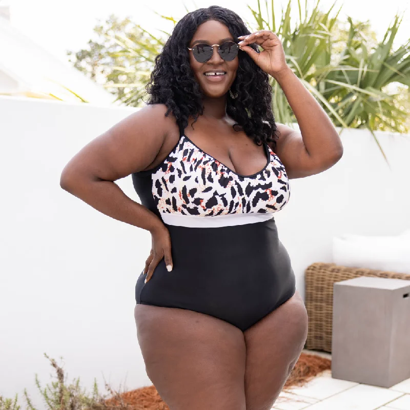 Caribbean Crush Swimsuit, Leopard Sleek Women's 