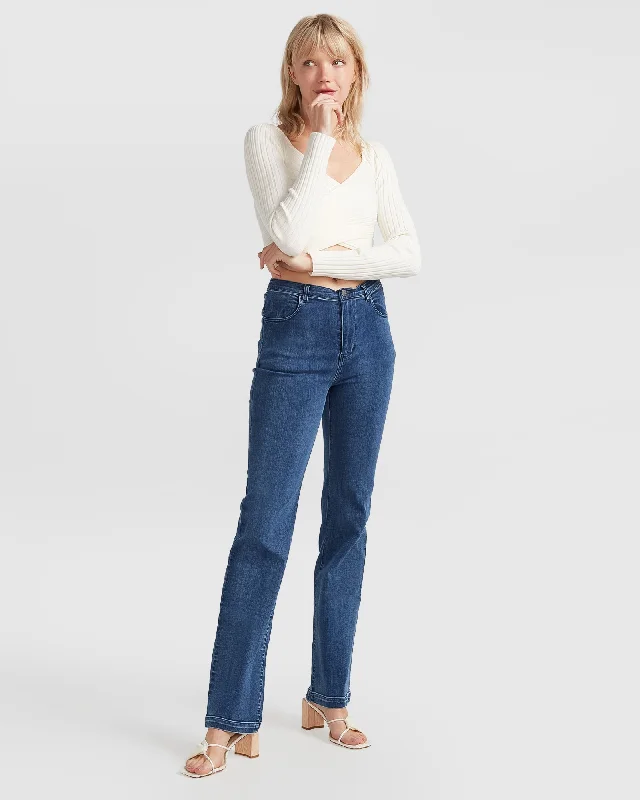 Impossible Highs Bootleg Jean Cool Women's Distressed
