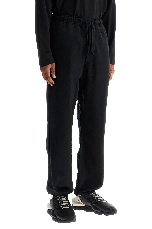 Y-3 Wide Leg High Waist Black Cotton Pants With Adjustable Drawstring Modern Women's 