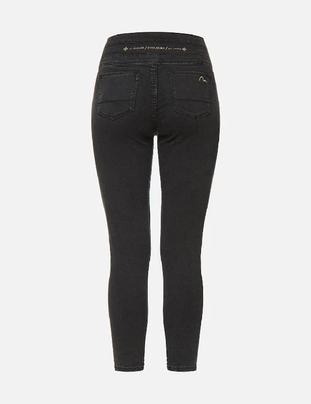 Seagull Embroidered Ripped Skinny Jeans Youthful Women's Pop