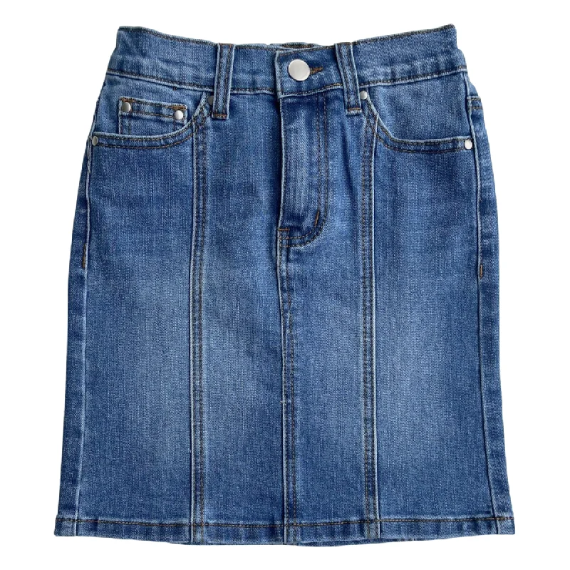 GIRLS Wrenley Panel Denim in Md. Wash Unique Women's Upcycled