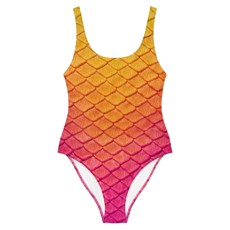 Hibiscus Bliss One - Piece Swimsuit Dapper Women's Bow - adorned