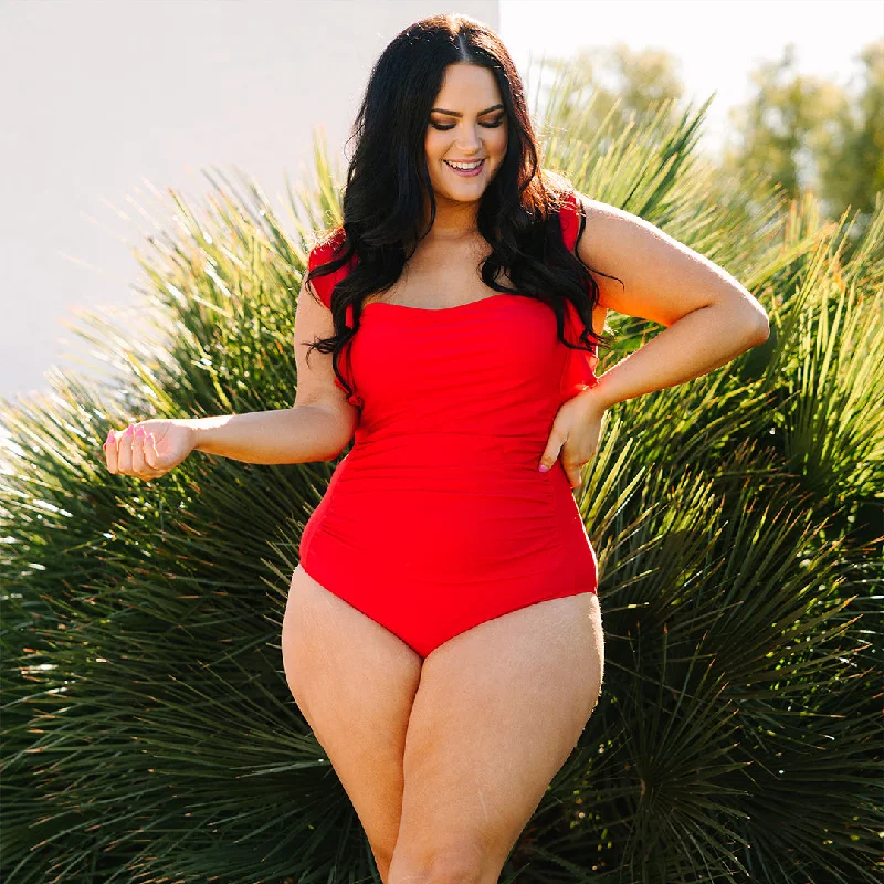 Bahama Beauty Swimsuit, Red Vacation