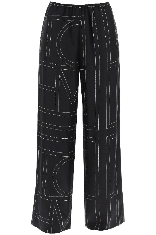 Toteme Women's Monogram Silk Pajama Pants Refined Women's 