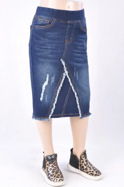 GIRLS Becca Denim Skirt (Dk. Indigo) Sporty Women's Tennis