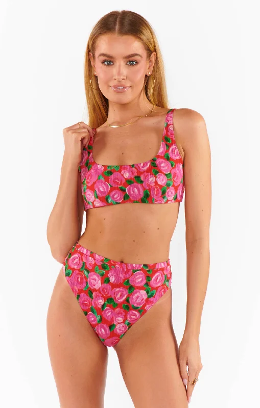 Sanibel Top ~ Rosie Blooms Micro Rib Sustainable Organic