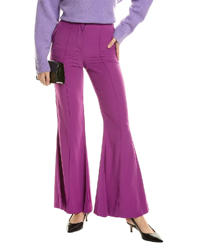 Reiss Gabi Fluid Flare Trouser Polished Women's Silk