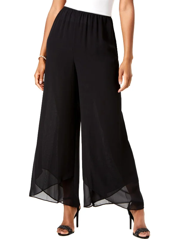 Womens Sheer Elastic Waist Dress Pants Modern Women's 