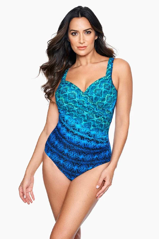 Ocean Ombre Seraphina One Piece Swimsuit Trendy Women's 
