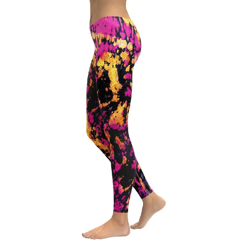Tie Dye Multicolor Leggings Sophisticated Women's 