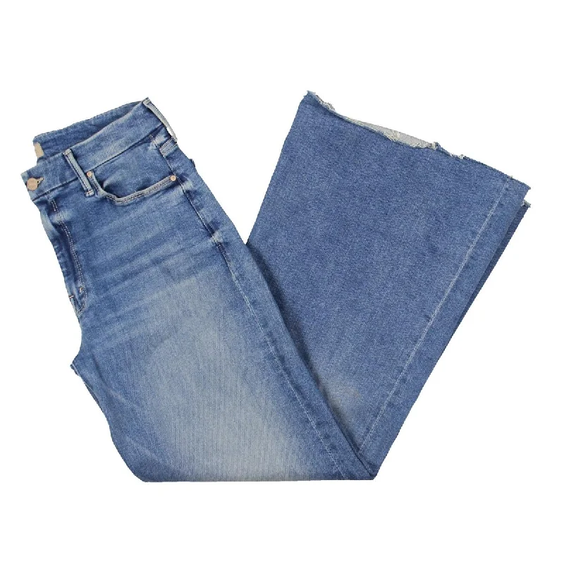 Womens Crop Flare High-Waisted Pants Practical Women's Multi - 