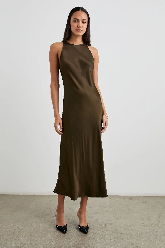 SOLENE DRESS - DARK MOSS Youthful Women's Anime - inspired