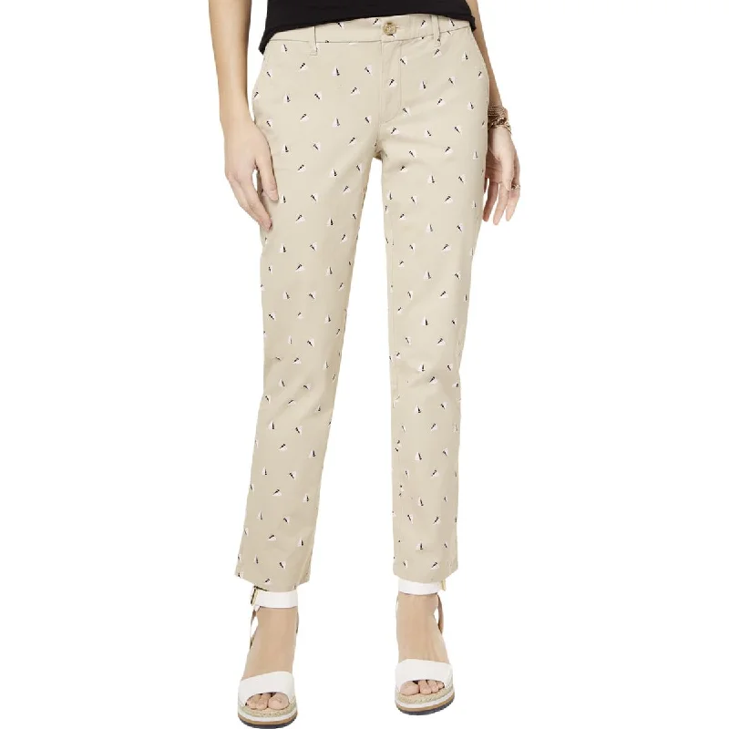Hampton Womens Slim Fit Printed Chino Pants Trendy Women's Oversized