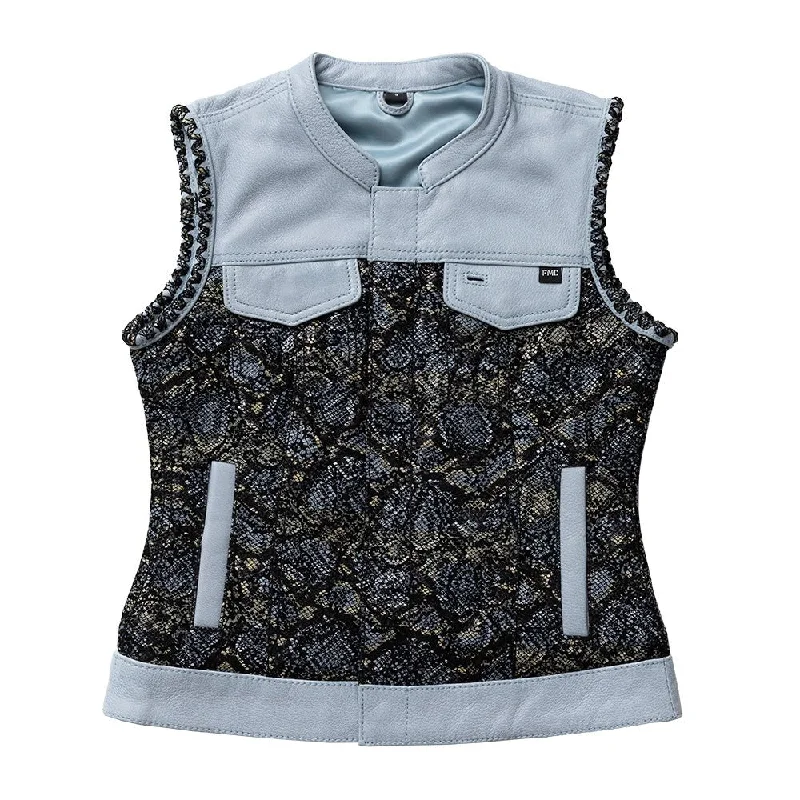 Blue Viper Women's Club Style Leather Motorcycle Vest - Limited Edition Practical Women's Multi - Blue Viper Women's Club Style Leather Motorcycle Vest - Limited Edition Practical Women's Multi -