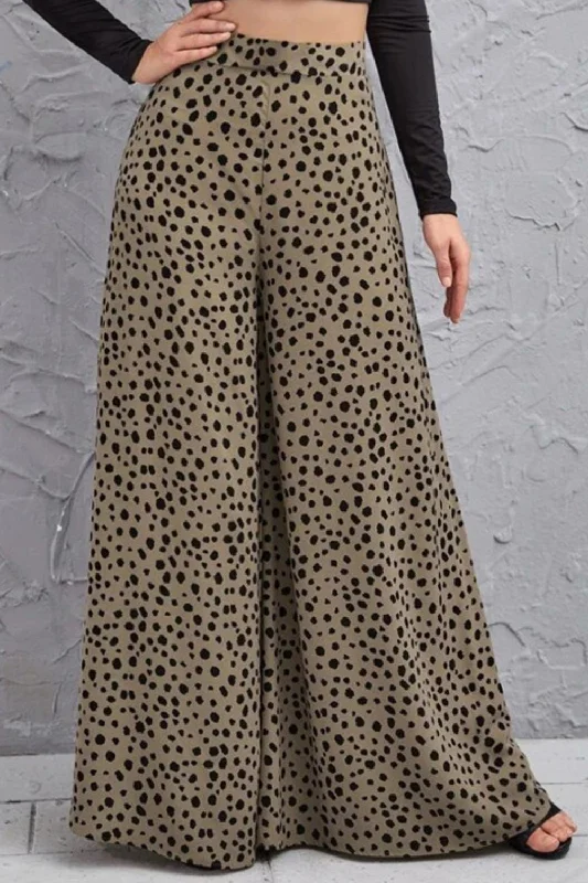 Dottie Animal Print High-Rise 40's Palazzo Pants in Olive or Mauve Hip Women's Urban Dottie Animal Print High-Rise 40's Palazzo Pants in Olive or Mauve Hip Women's Urban