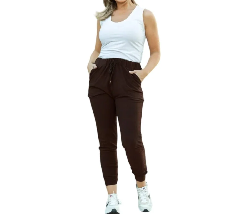 Brianna Joggers In Brown Casual Women's Japanese 