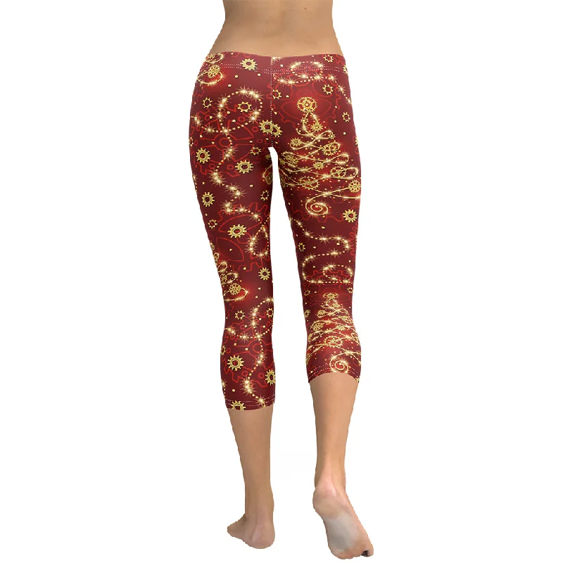 Steampunk Christmas Capris Bohemian Women's Free