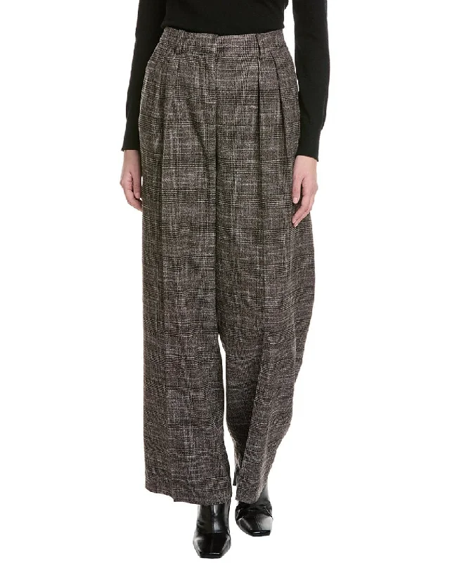 Kenneth Cole Pleated High-Rise Wide Leg Pant Gym