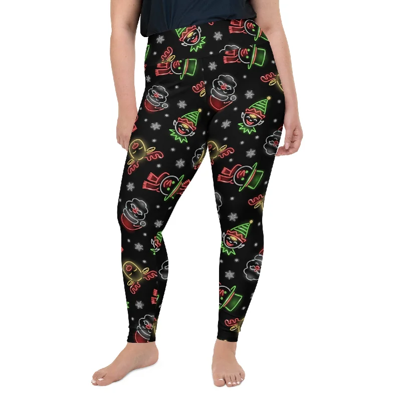 Neon Christmas Plus Size Leggings Bold Women's Statement
