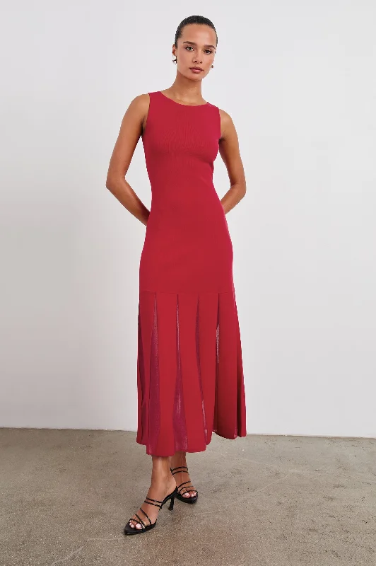 ALESSIA DRESS - SCARLET Disco