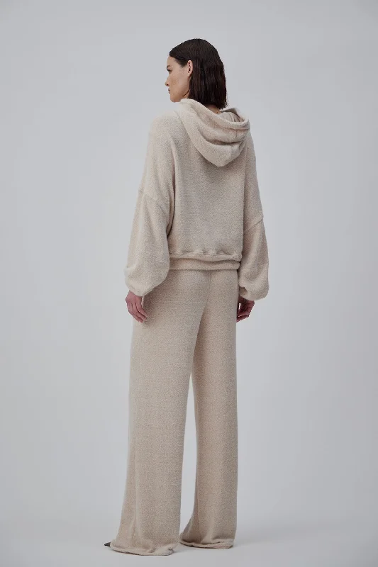 OVERSIZE JOGGER PANTS IN BEIGE MELANGE Sustainable Organic