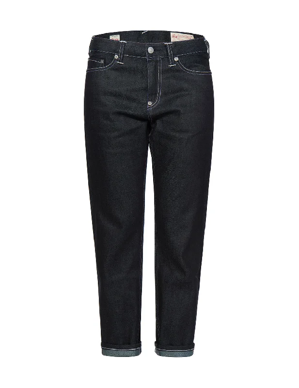 Brocade-inserted Daicock and Kamon Embroidered Boyfriend-fit Jeans Refined Women's Classic 