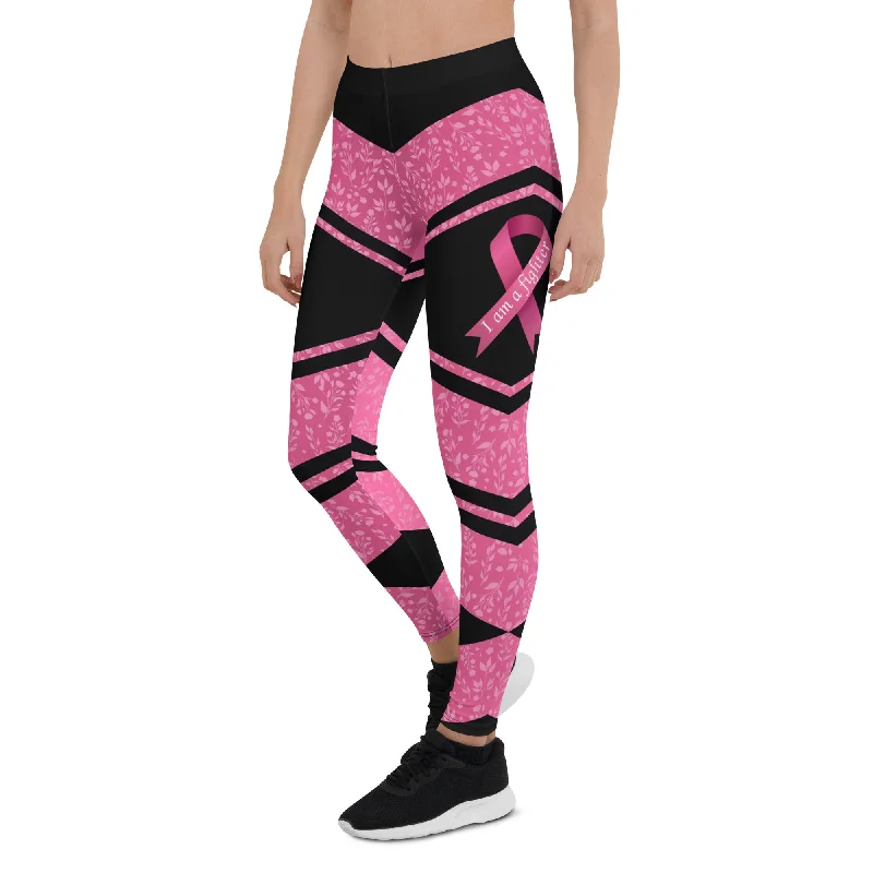 Pink Ribbon Warrior Leggings Modern Women's Tech