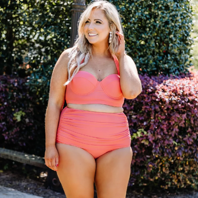 Find Me An Oasis Swim Bottom, Pink Relaxed Women's Beachy