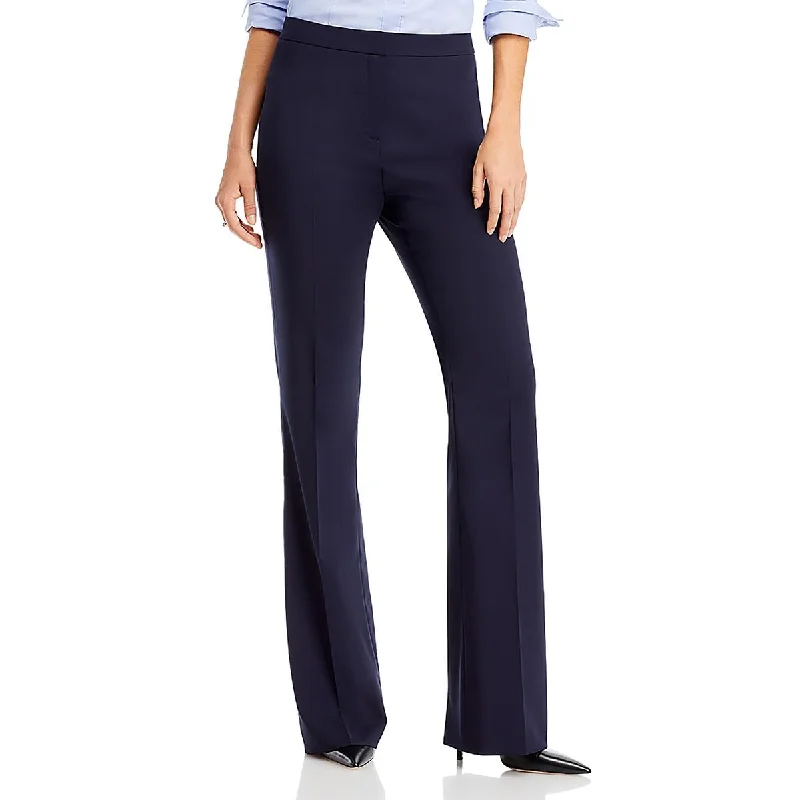 Womens Wool High Rise Bootcut Pants Geometric