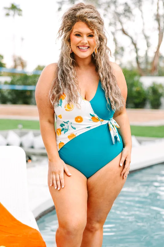 Sun On My Mind Swimsuit, Teal Artistic Women's Avant - 