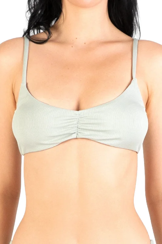 Olive Fold Bikinis Top Monochromatic All - in - one