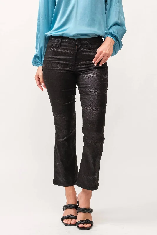 Jeanne Faux Leather Pants In Black Sophisticated Women's 