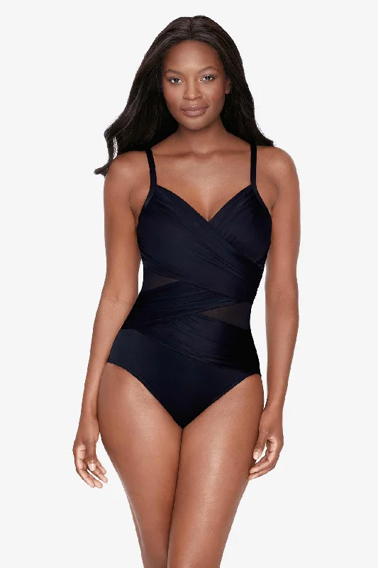 Network Mystify One Piece Swimsuit DD-Cup Sleek Women's Metallic