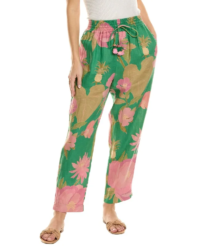 FARM Rio Linen Pant Dapper Women's Bow - adorned