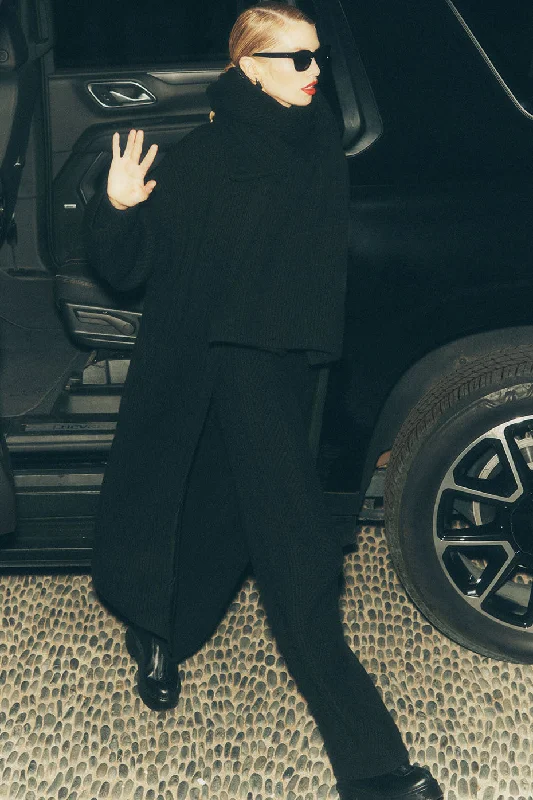 Winter Magic Cashmere Wide Leg Pant - Black Australian Beach