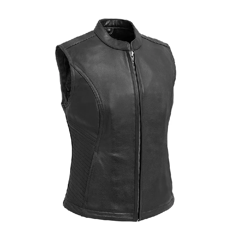 Nina Women's Motorcycle Leather Vest performance