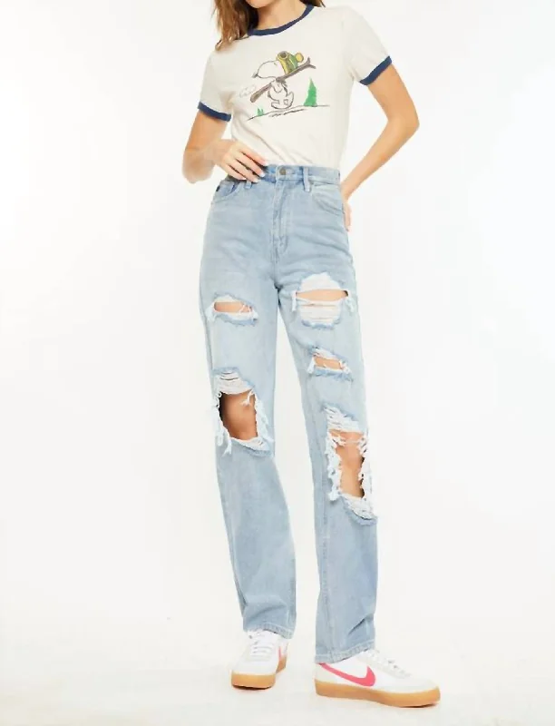 Kyla Ultra High Rise 90's Baggy Jeans In Light Wash Refined Women's Velvet