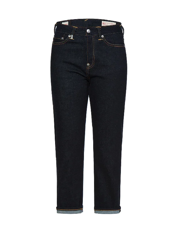 Floral Daicock and Logo Embroidered Straight-legged Jeans Hip Women's Retro