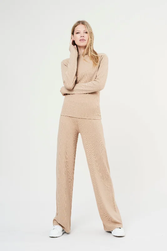 Forest soft structured flared pants - Sand Artistic Women's Avant - 