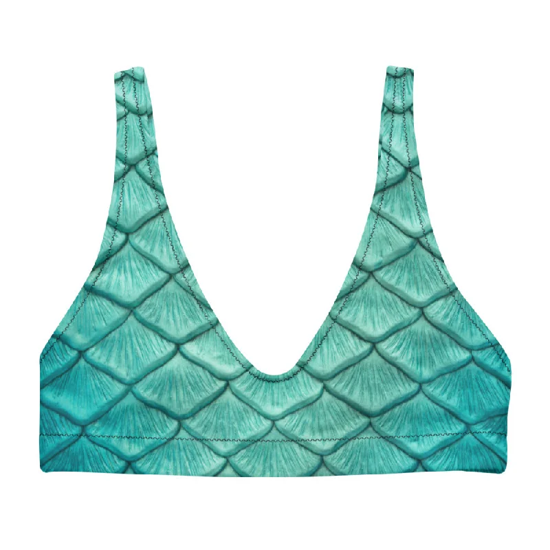 Sea Sapphire Recycled Padded Bikini Top Feminine Women's Style 