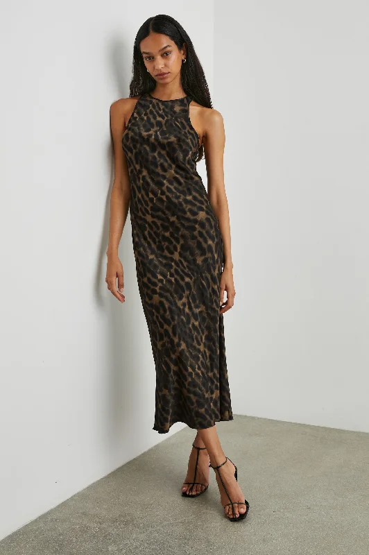 SOLENE DRESS - UMBER LEOPARD Dynamic Women's High - energy