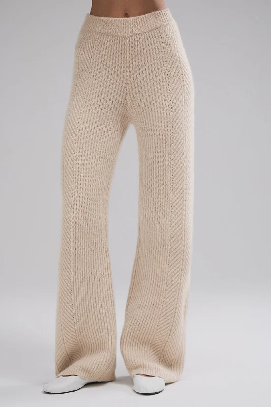Winter Magic Cashmere Wide Leg Pant - Birch Heather Practical Women's Multi - 