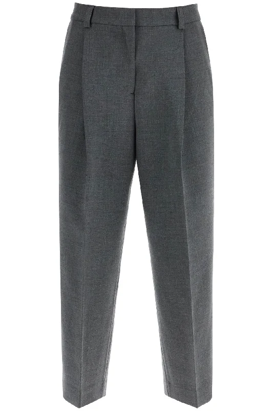 Toteme Women's  Melange Recycled Fabric Pleated Trousers Cool Women's Skate