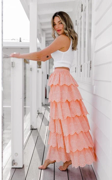 Tuscany peach skirt British Gentlewoman Style