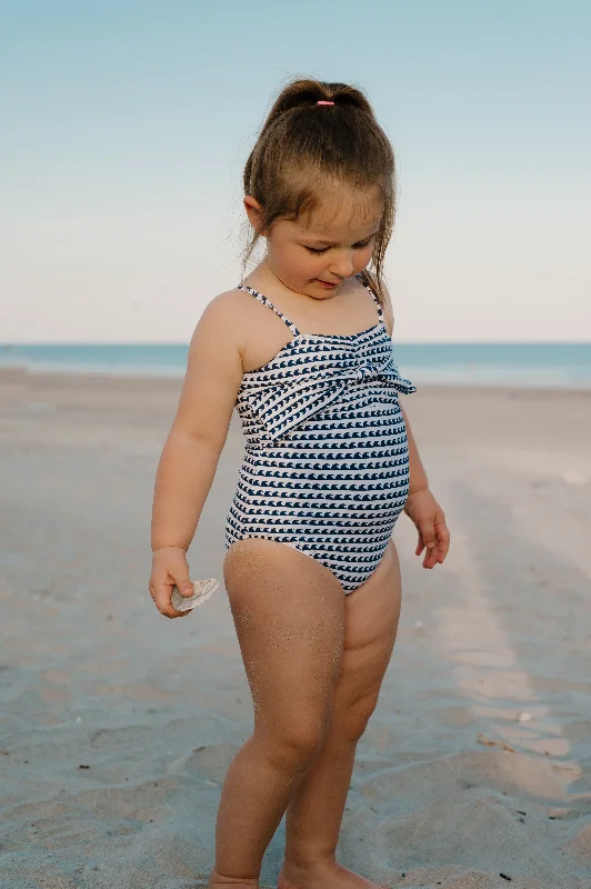 Mini Sweetheart One Piece | Navy Wave Youthful Women's Pop